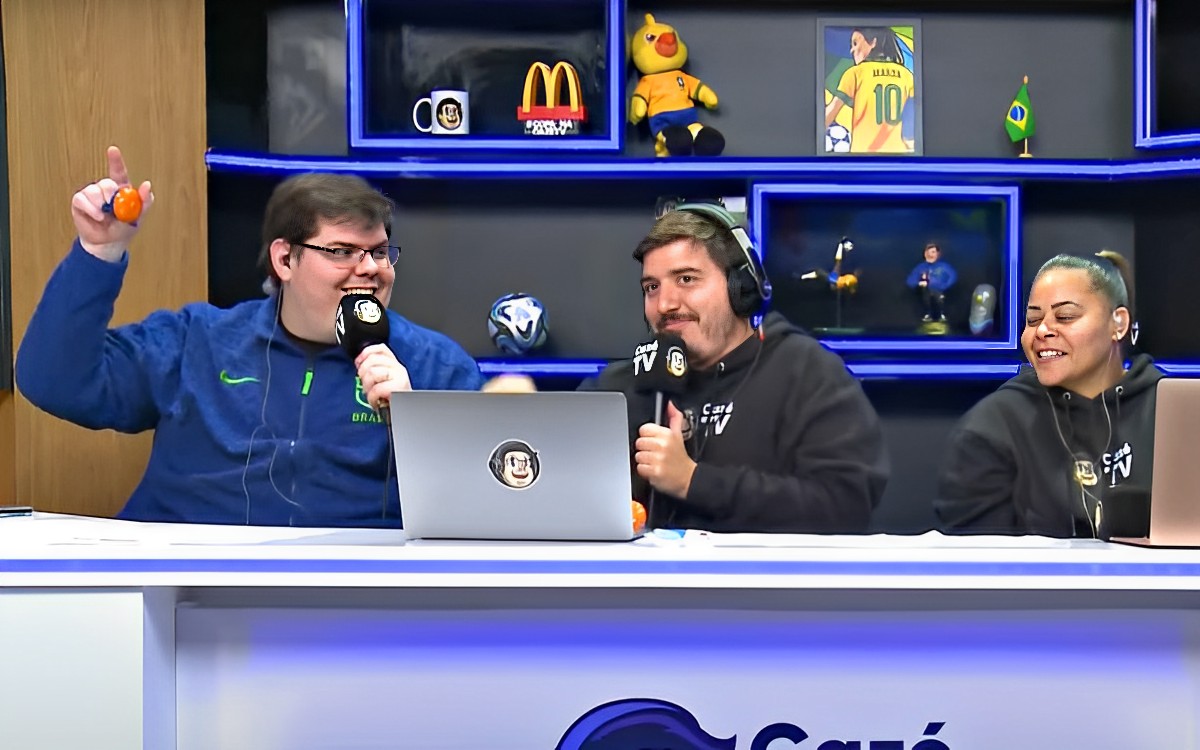 CazéTV quebra recorde de audiência do futebol feminino no YouTube com estreia do Brasil - Foto: Reprodução/Youtube CazéTV