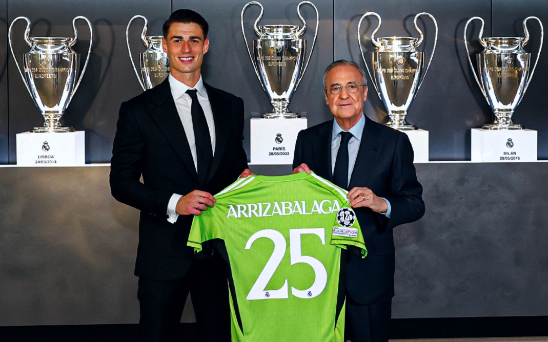 Kepa chega ao Real Madrid para suprir ausência de Courtois: 'Foi uma decisão fácil' - Foto: Reprodução Twitter / Real Madrid