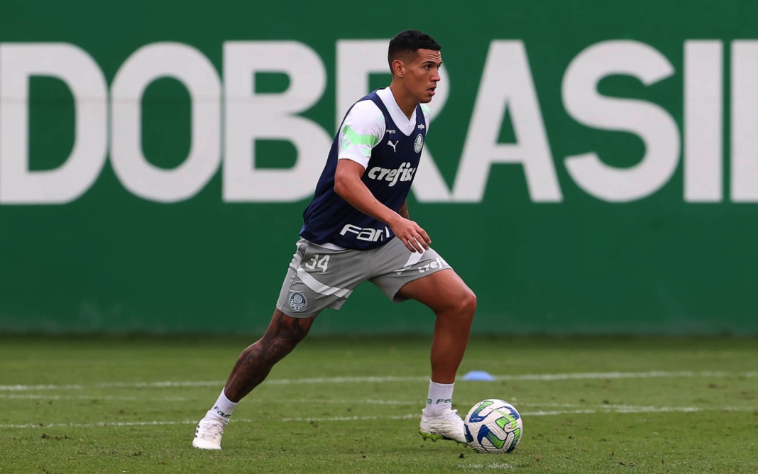'O treino reflete no jogo', diz Naves após maior série de vitórias do Palmeiras no Brasileiro - Foto: Reprodução Palmeiras - Cesar Greco/Palmeiras