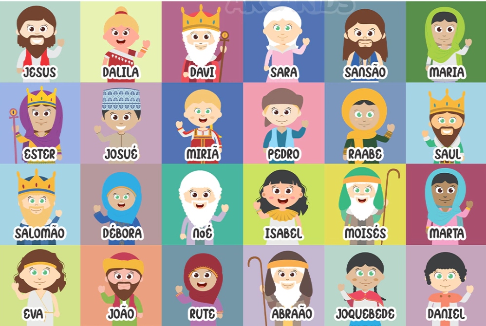 Personagens Biblicos Para Imprimir COMBO 50 PERSONAGENS BÍBLICOS