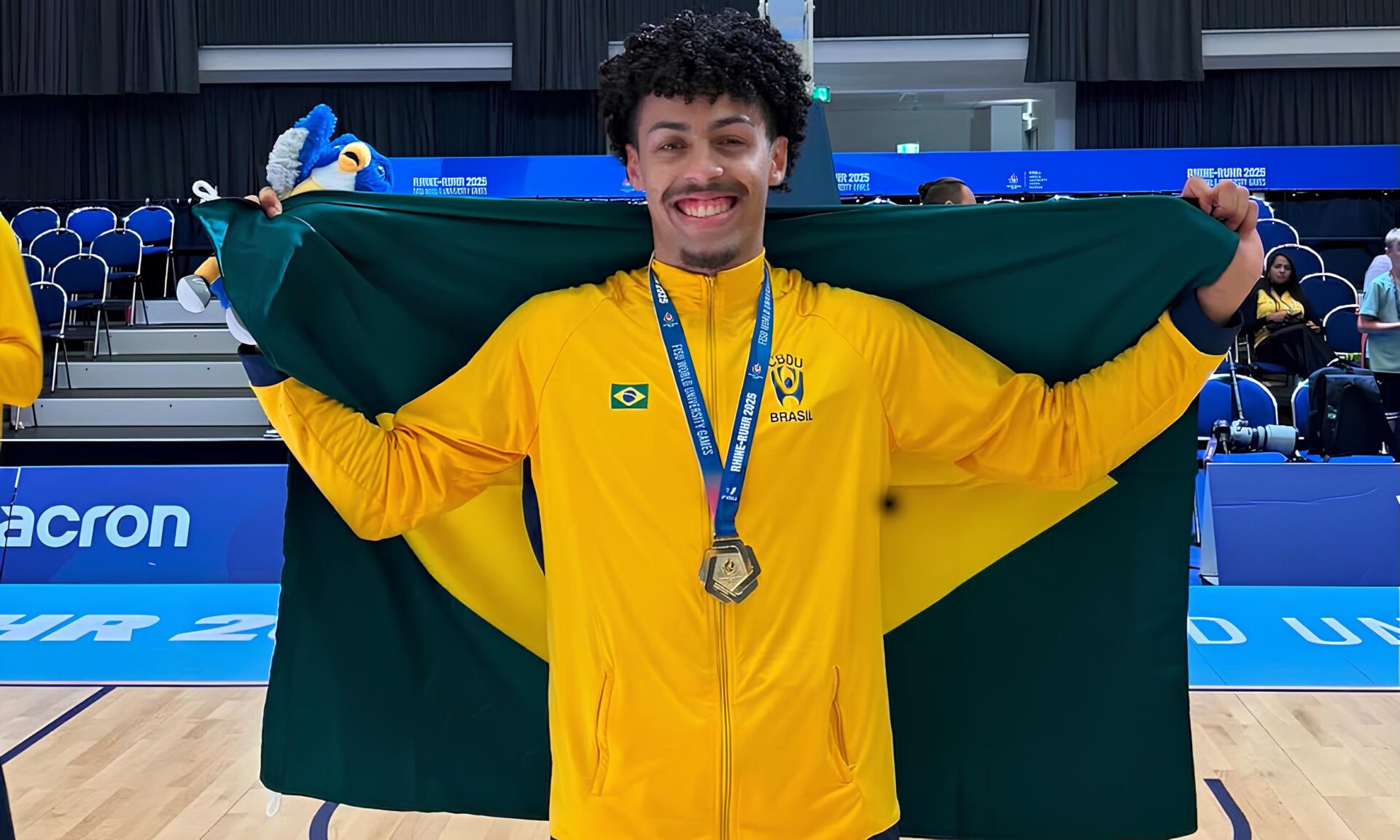 Adyel Borges, destaque no ouro da seleção brasileira de basquete nos Jogos Mundiais Universitários. Foto: Reprodução\Instagram: @adyel_borges.