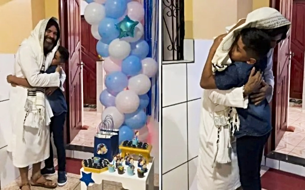 Autistic boy moves everyone at his birthday party with a Jesus theme.