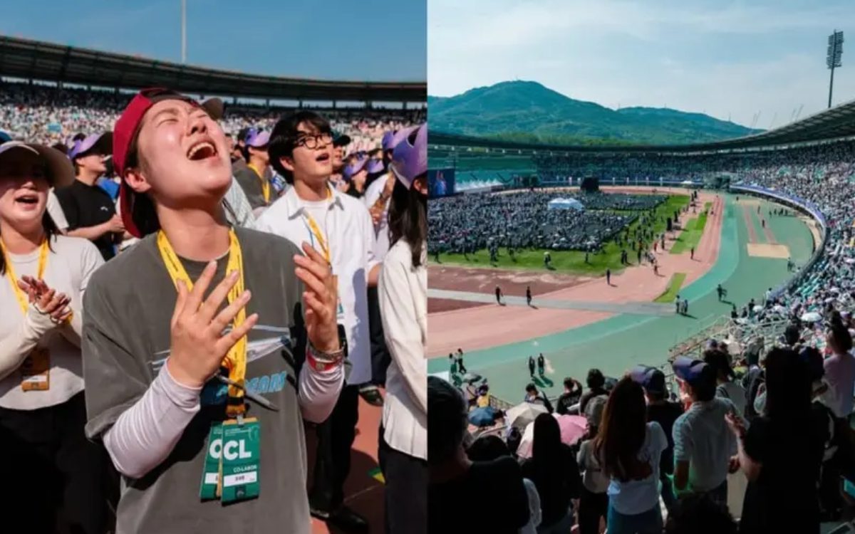 Crowd hears Gospel message at crusade in South Korea
