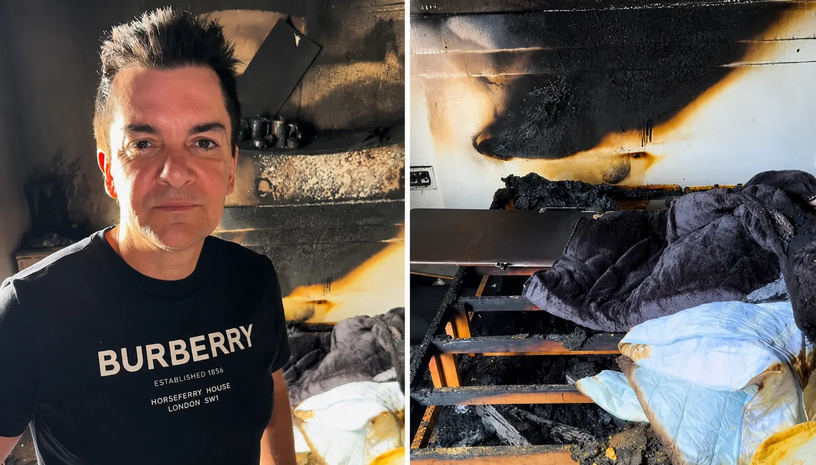 Régis Danese says he received a warning before the fire.